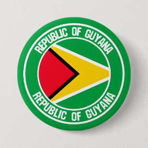 Guyana Round Emblem 7.5 Cm Round Badge