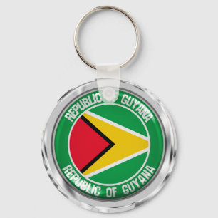 Guyana Round Emblem Key Ring