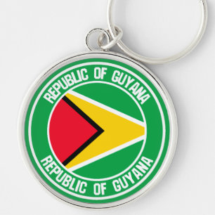 Guyana Round Emblem Key Ring