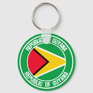 Guyana Round Emblem Key Ring