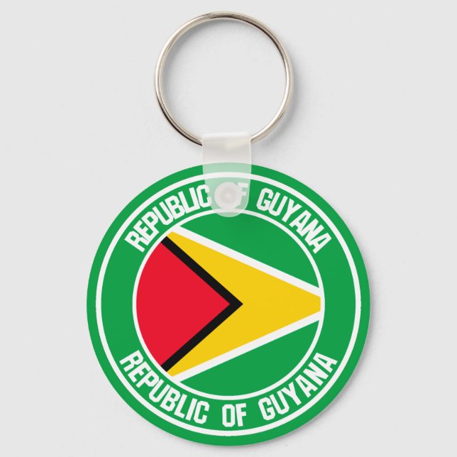 Guyana Round Emblem Key Ring (Front)