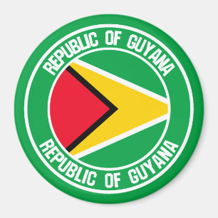 Guyana Round Emblem Magnet