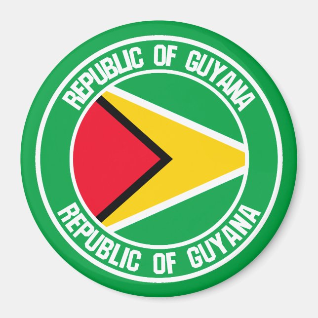 Guyana Round Emblem Magnet (Front)