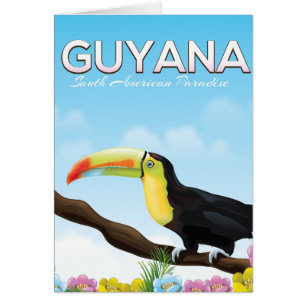 Guyana South american paradise travel poster