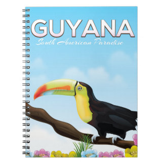 Guyana South american paradise travel poster Notebook