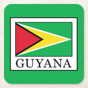 Guyana Square Paper Coaster