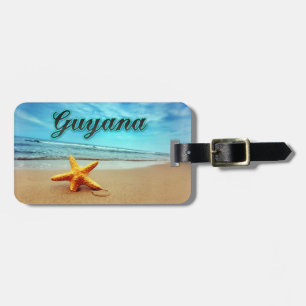 Guyana starfish luggage tag