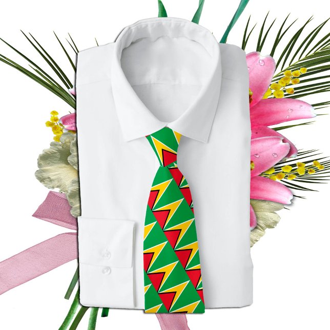 Guyana Ties, fashion Guyana Flag, business Tie (Creator Uploaded)