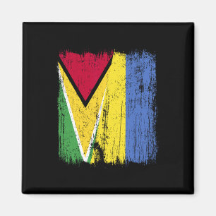Guyana Ukraine Half Flag Guyanese Ukrainian Herita Magnet