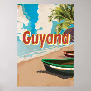 Guyana Vintage vacation Poster