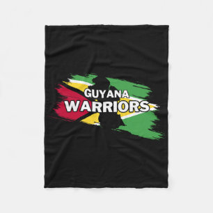 Guyana Warriors Cricket Fleece Blanket