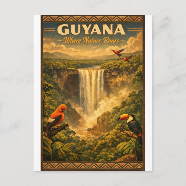 GUYANA – Where Nature Roars Postcard (Front)