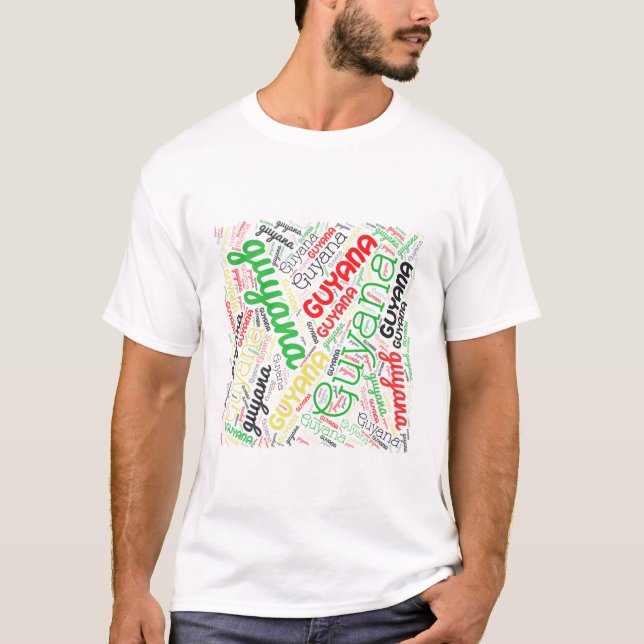 Guyana Word Cloud T-Shirt (Front)