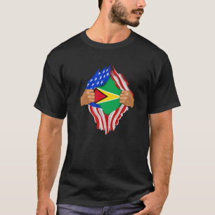Guyanese Blood Inside Me   Guyana Flag Gift T-Shirt