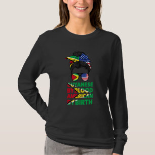 Guyanese By Blood American By Birth Guyana Guyanes T-Shirt