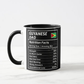 Guyanese Dad Nutrition Facts Proud Guyana Mug