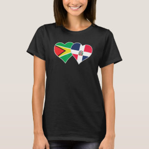 Guyanese Dominican Flag Heart Guyana Dominican Rep T-Shirt