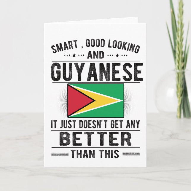 Guyanese Flag Guyana Heritage Guyanese Roots Card (Front)