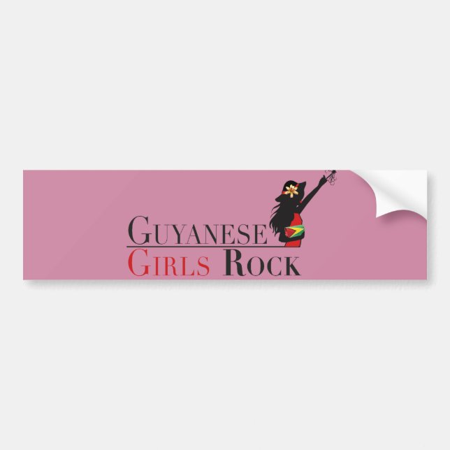 Guyanese Girls Rock Bumper Stickers (Front)