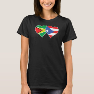 Guyanese Puerto Rican Flag Love Guyana Puerto Rico T-Shirt