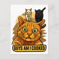 Guys Am I Cooked? Funny Cat Meme Panic Reaction