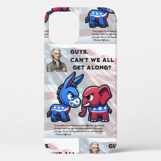 Guys Can't We All Get Along Election Design iPhone 12 Case