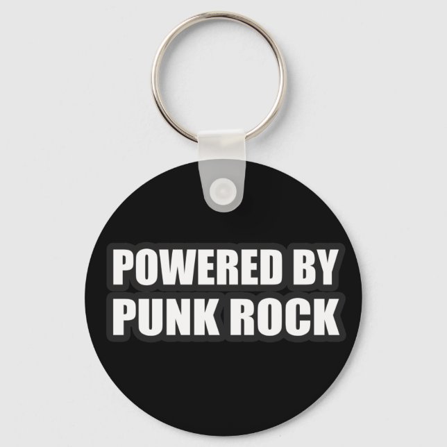 guys girls POWERED BY PUNK ROCK music Key Ring (Front)