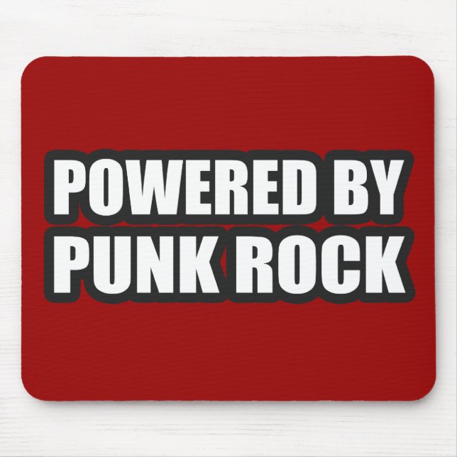guys girls POWERED BY PUNK ROCK music Mouse Mat (Front)