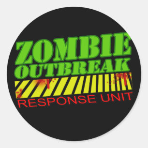 guys girls undead zombies funny zombie shirt classic round sticker