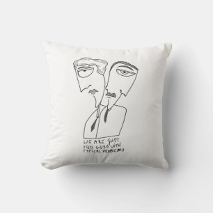 Guys mates friends gift cubism style black cushion