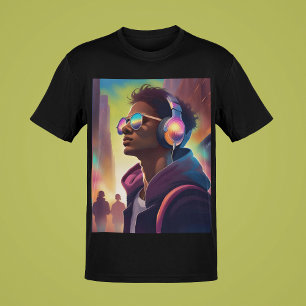 Guy's Music Portrait Cool Swag Young Guys Style  T-Shirt