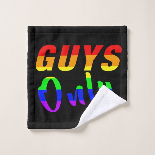 Guys only Black Wash Cloth (Wash Cloth)