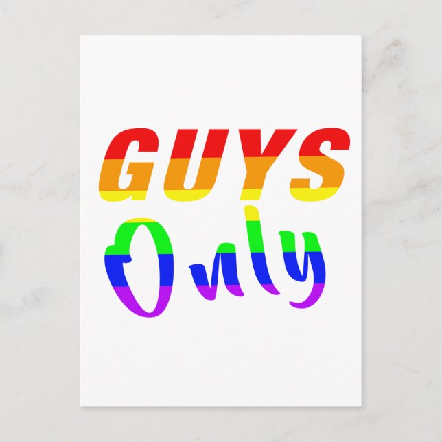 Guys only postcard (Front)