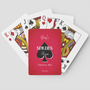 Guy's Spades Card Game Room Playing Cards