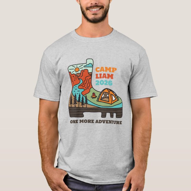Guys Weekend Bachelor Party Camping T-shirt (Front)