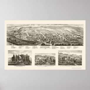 Guysville, OH Panoramic Map - 1875 Poster