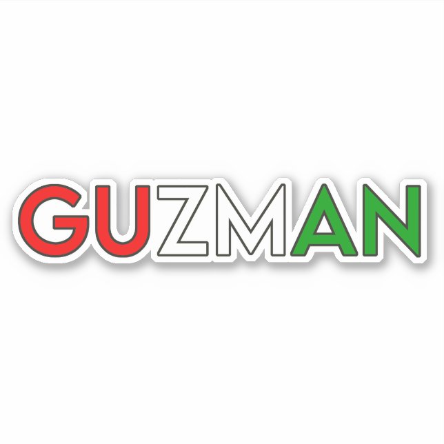 GUZMAN 01 — 6" STICKER (Front)