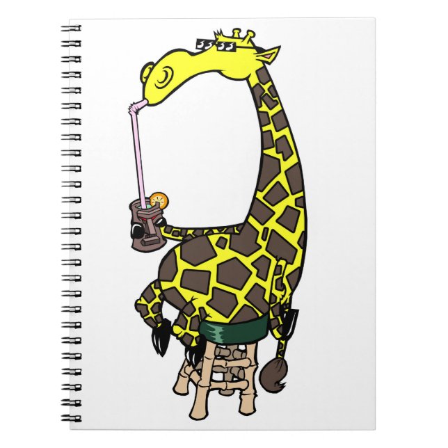 Guzzling Giraffe Notebook (Front)