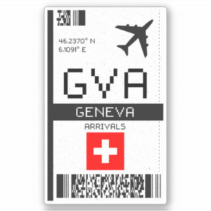 GVA Geneva Boarding Pass - Switzerland Travel