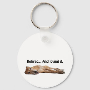 GVV Greyhound Retired and Loving It Key Ring