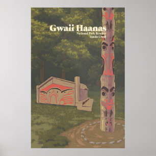 Gwaii Haanas National Park Reserve Canada Travel Poster