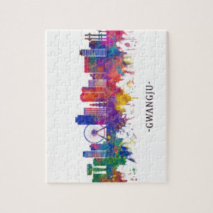 Gwangju South Korea Skyline Jigsaw Puzzle