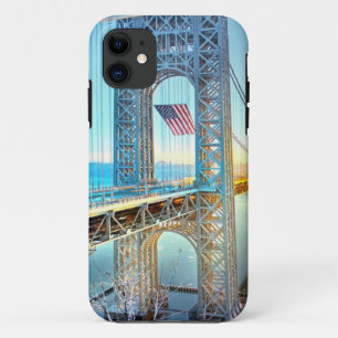GWB connecting Fort Lee NJ and Manhattan NYPlus iPhone 11 Case