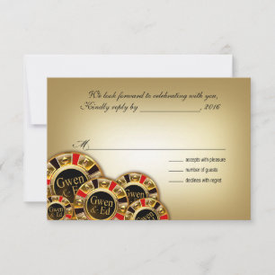 Gwen Las Vegas Casino Party RSVP Card