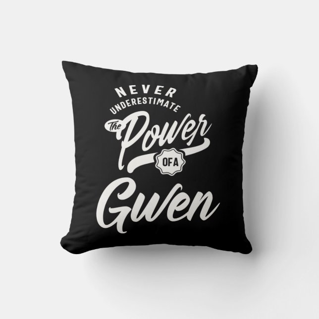 Gwen Personalised Name Birthday Gift Cushion (Front)