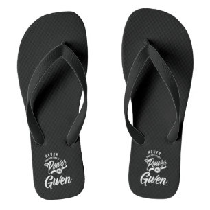 Gwen Personalised Name Birthday Gift Flip Flops
