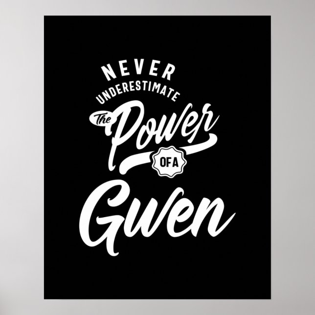 Gwen Personalised Name Birthday Gift Poster (Front)