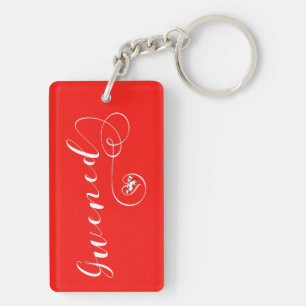 Gwened Flag in Heart, Vannes, Breton, Brittany Key Ring