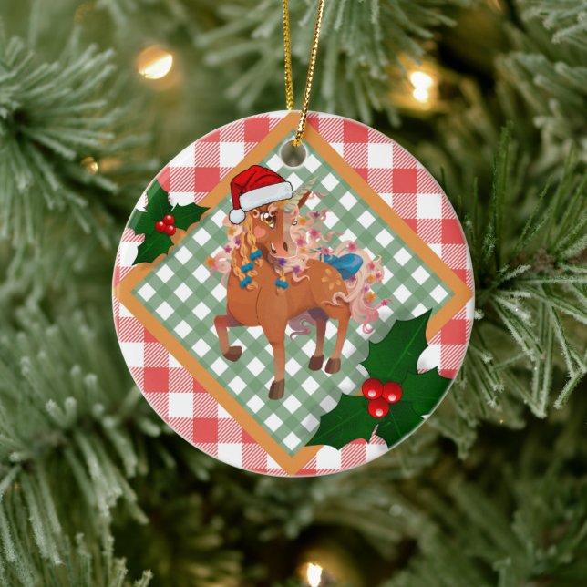 Gwenhwyer Holiday Plaid Ornament (Tree)