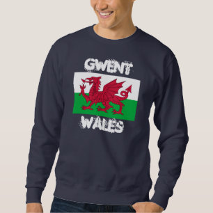 Gwent, Wales with Welsh flag Sweatshirt